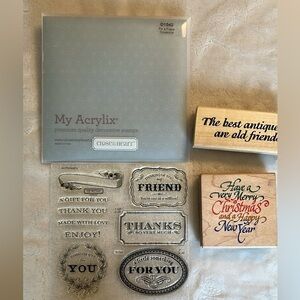 Large Acrylic Stamp Set (Stampin Up, Close to my Heart & others)